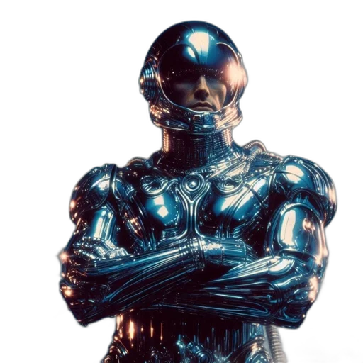 robot, mask, concept art, 3d render transparent PNG cut-out