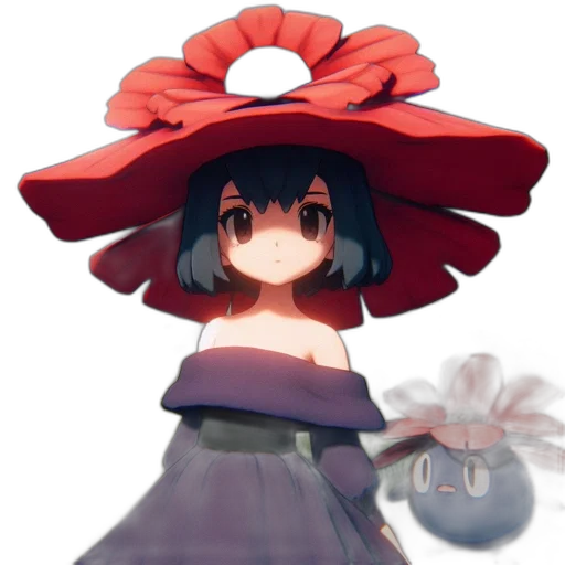 hat, flower, dress, umbrella transparent PNG cut-out
