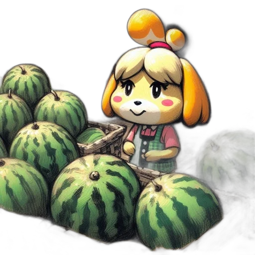 food, weapon, creature, watercolor transparent PNG cut-out