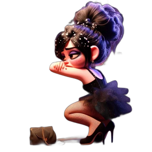 dress, staff, crown, concept art transparent PNG cut-out