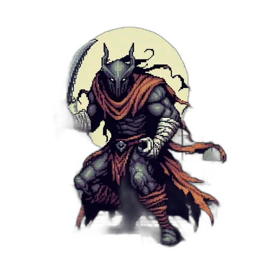 dragon, staff, creature, mask transparent PNG cut-out