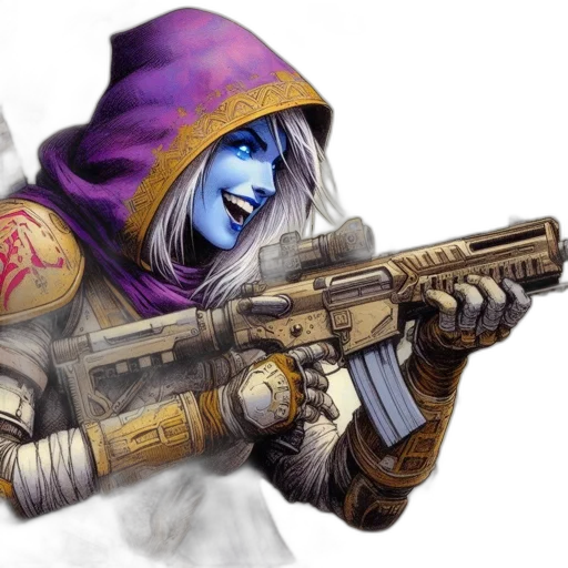 weapon, concept art, fantasy art, cyberpunk transparent PNG cut-out