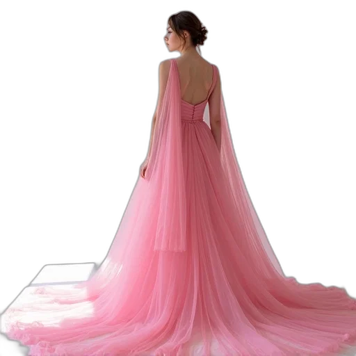 dress, photorealistic, 3d render, pastel transparent PNG cut-out