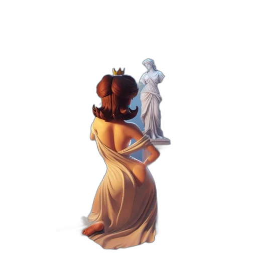 dress, crown, staff, concept art transparent PNG cut-out