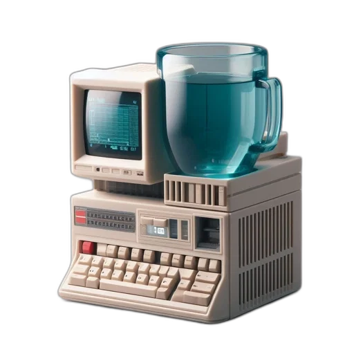 robot, furniture, food, vaporwave transparent PNG cut-out