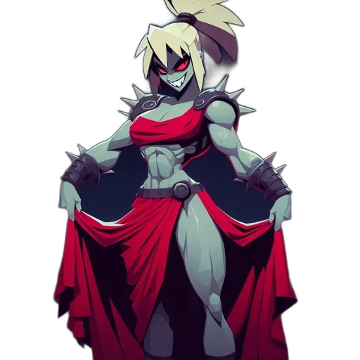 dress, robot, staff, creature transparent PNG cut-out