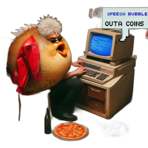 creature, cyberpunk, vaporwave, concept art transparent PNG cut-out