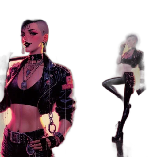 jacket, cyberpunk, concept art, comic book art transparent PNG cut-out