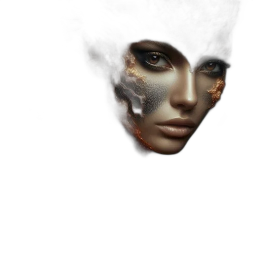 face, mask, robot, hair transparent PNG cut-out