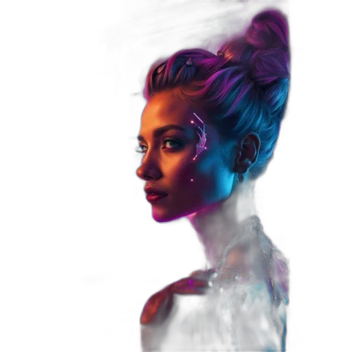 face, hair, dress, crown transparent PNG cut-out