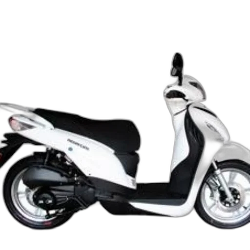 3d render, photorealistic, white, scooter transparent PNG cut-out