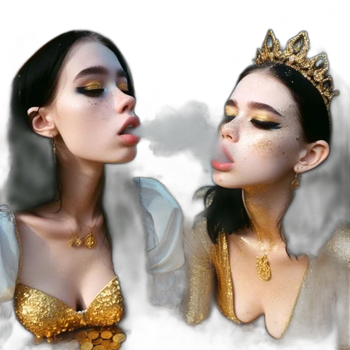 jewelry, crown, photorealistic, fantasy art transparent PNG cut-out