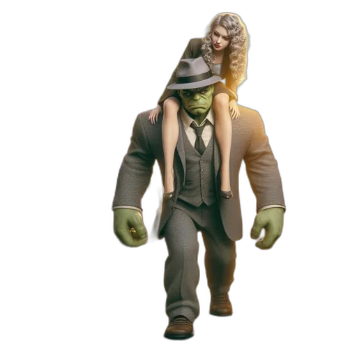 hat, creature, staff, jacket transparent PNG cut-out