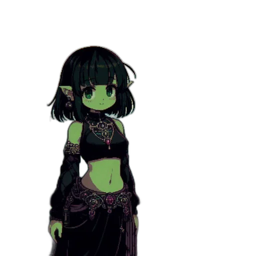 staff, dress, creature, mask transparent PNG cut-out