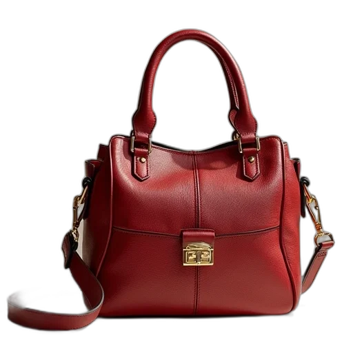 red, sak, shoulder, bag transparent PNG cut-out