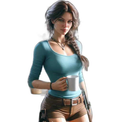 concept art, fantasy art, comic book art, 3d render transparent PNG cut-out