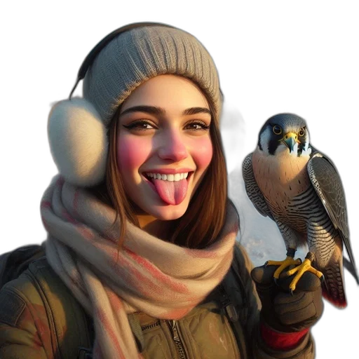 face, hat, animal, jacket transparent PNG cut-out