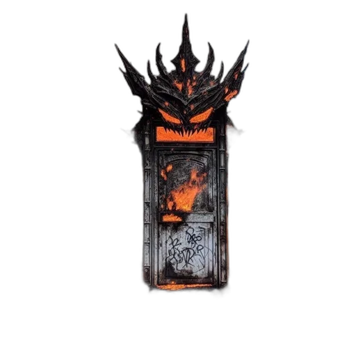 concept art, fantasy art, ominous, fiercely transparent PNG cut-out