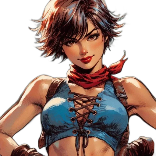 comic book art, concept art, fantasy art, cyberpunk transparent PNG cut-out