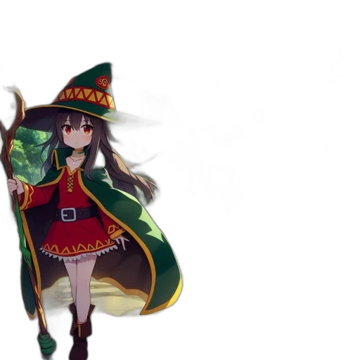 hat, staff, crown, dress transparent PNG cut-out