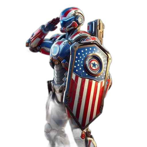 robot, weapon, concept art, 3d render transparent PNG cut-out