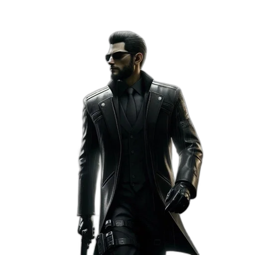 jacket, weapon, staff, concept art transparent PNG cut-out