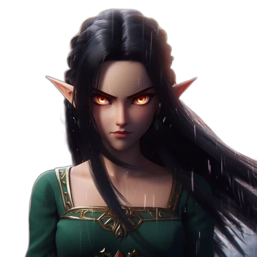 face, dragon, staff, fantasy art transparent PNG cut-out