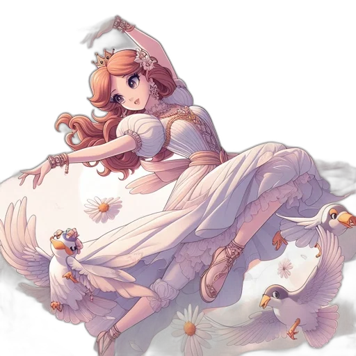 dress, crown, creature, animal transparent PNG cut-out