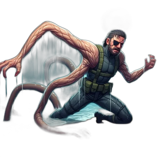 creature, concept art, comic book art, cyberpunk transparent PNG cut-out