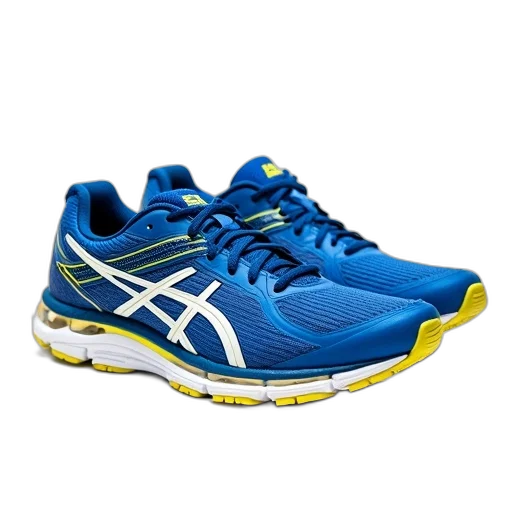 shoes, pair, blue, white transparent PNG cut-out