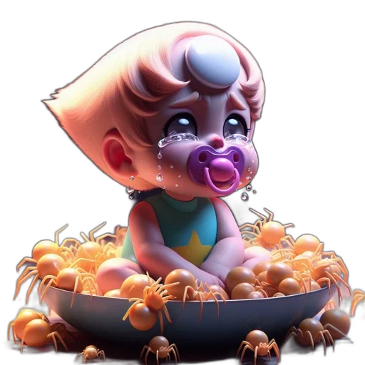 creature, food, concept art, 3d render transparent PNG cut-out