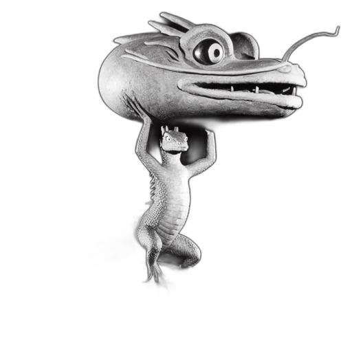 dragon, staff, mask, animal transparent PNG cut-out