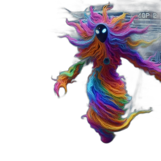 hair, dragon, creature, dress transparent PNG cut-out
