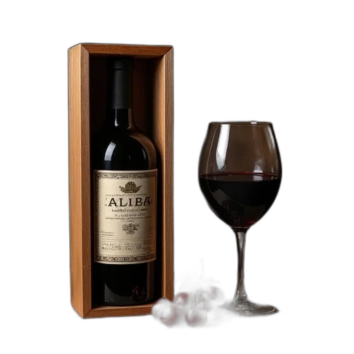bottle, wine, box, old transparent PNG cut-out