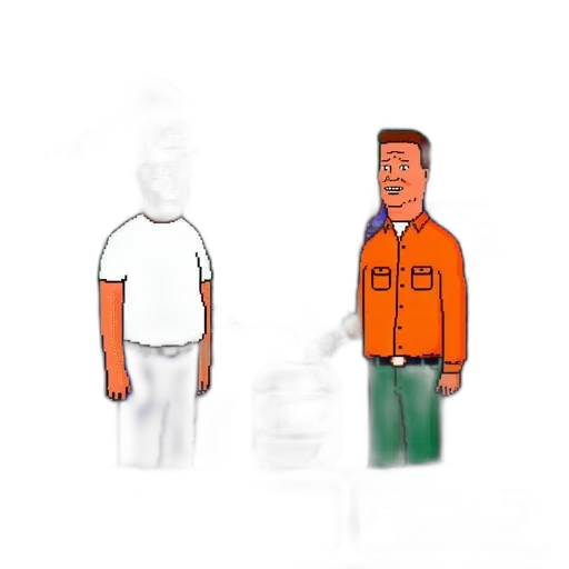 jacket, staff, face, robot transparent PNG cut-out