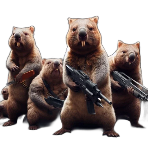 weapon, animal, concept art, photorealistic transparent PNG cut-out