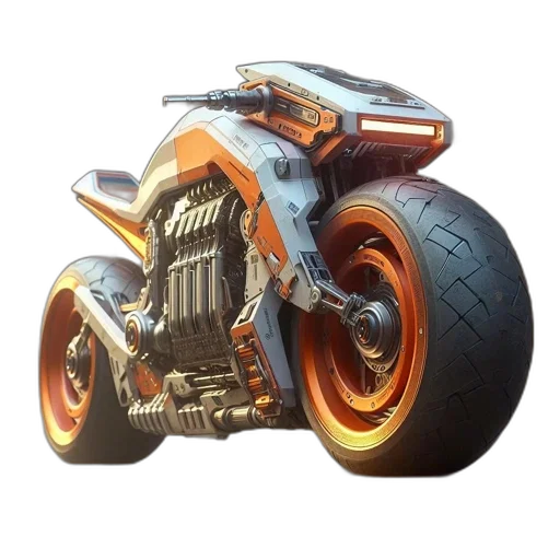 weapon, car, 3d render, concept art transparent PNG cut-out