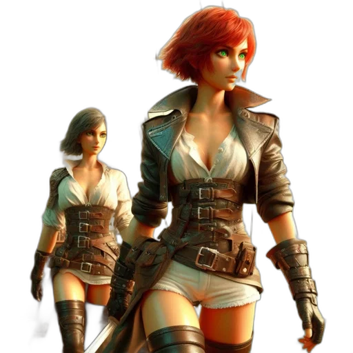 jacket, concept art, fantasy art, 3d render transparent PNG cut-out