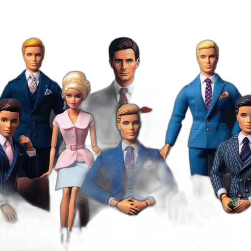 3d render, concept art, cartoon, dolls transparent PNG cut-out