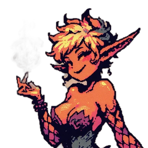dragon, creature, staff, dress transparent PNG cut-out