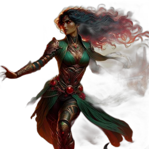 fantasy art, concept art, comic book art, photorealistic transparent PNG cut-out