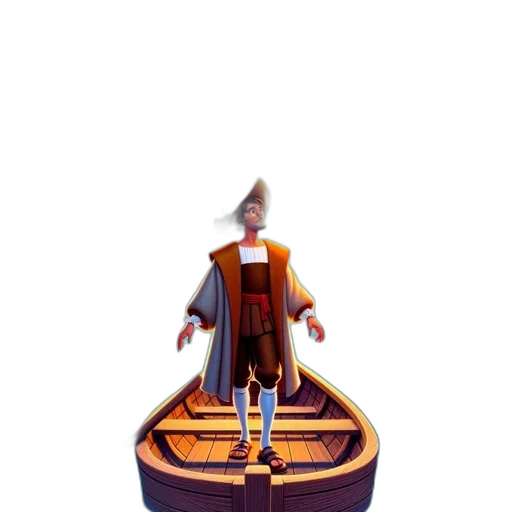 staff, crown, hat, jacket transparent PNG cut-out