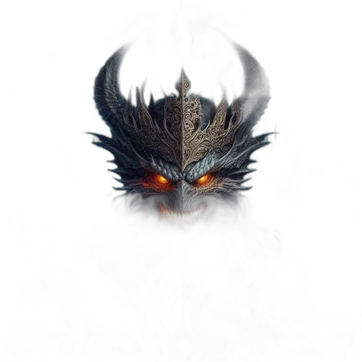 dragon, mask, crown, creature transparent PNG cut-out