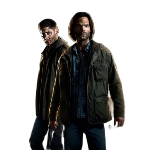 jacket, weapon, concept art, two transparent PNG cut-out