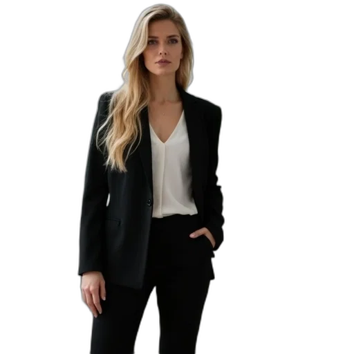 jacket, staff, dress, monochrome transparent PNG cut-out
