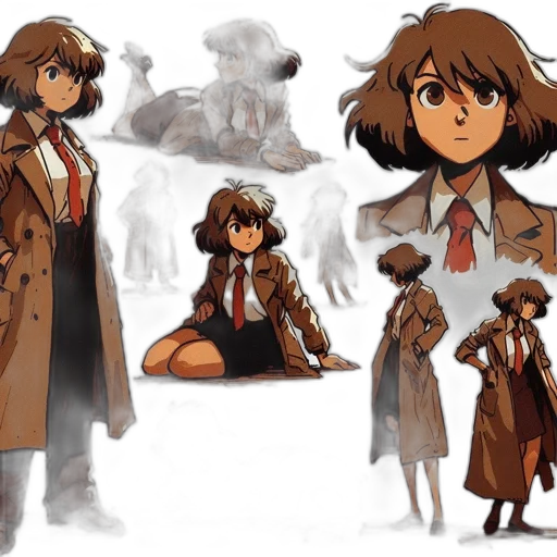 jacket, concept art, anime, pixel art transparent PNG cut-out