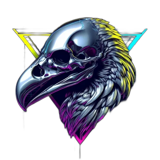 vaporwave, cyberpunk, pixel art, 3d render transparent PNG cut-out