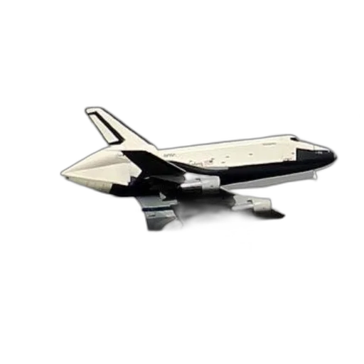 space, shuttle, being, transported transparent PNG cut-out