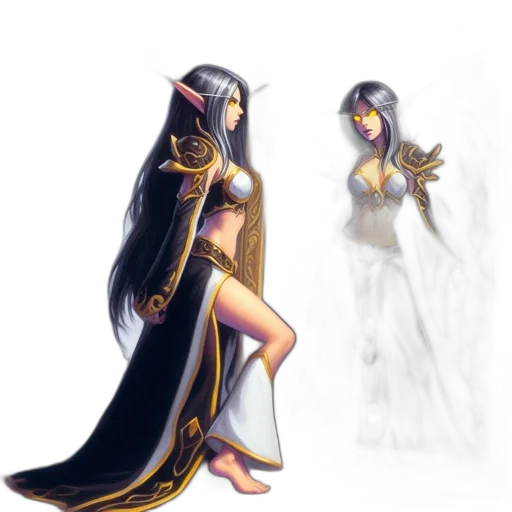 dress, jewelry, concept art, fantasy art transparent PNG cut-out