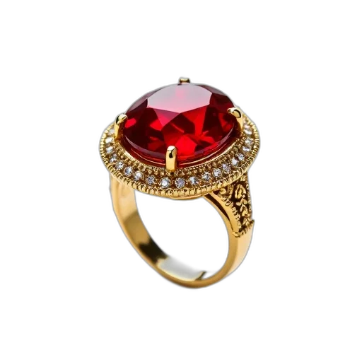 jewelry, crown, red, gold transparent PNG cut-out